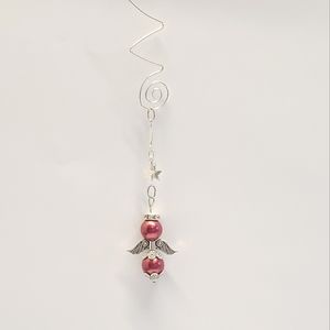 Handmade Beaded Guardian Angel Ornament
